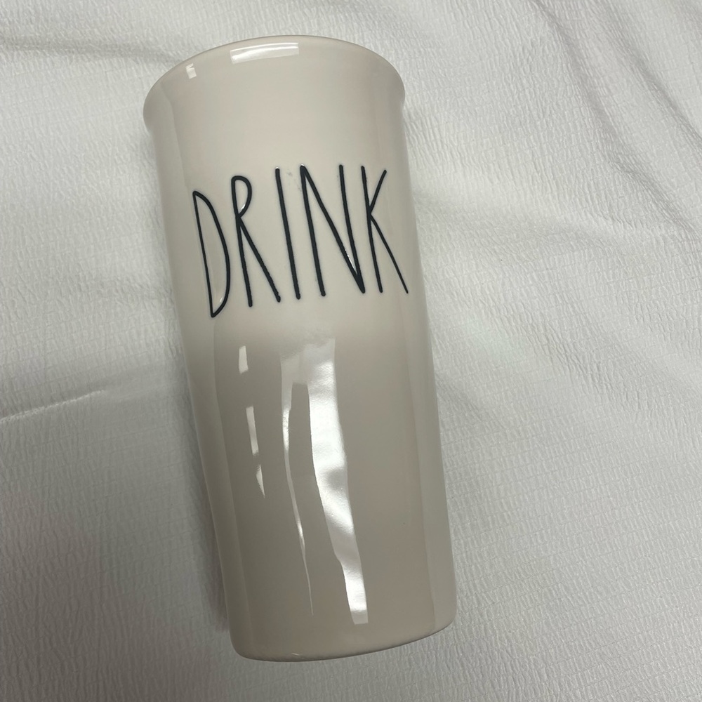 Rae Dunn White Ceramic Drinkware Tumbler